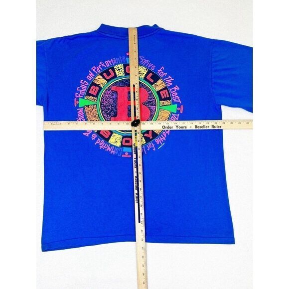 Vintage Bugle Boy T-Shirt Blue Large Surf Beach Skate Single Stitch - Picture 8 of 10